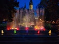 Singing fountain on Main street in Kosice, Slovakia Royalty Free Stock Photo