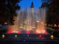 Singing fountain on Main street in Kosice, Slovakia Royalty Free Stock Photo