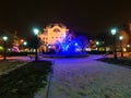 Singing fountain on Main street in Kosice, Slovakia Royalty Free Stock Photo