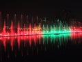 Singing fountain night city showing Royalty Free Stock Photo