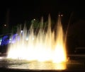 Singing fountain at Rike square Tbilisi at night Royalty Free Stock Photo