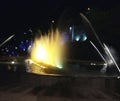 Singing fountain at Rike square Tbilisi at night, Georgia republic