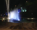 Singing fountain at Rike square Tbilisi at night, Georgia republic Royalty Free Stock Photo