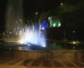 Singing fountain at Rike square Tbilisi at night, Georgia republic Royalty Free Stock Photo