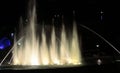 Singing fountain at Rike square Tbilisi at night Royalty Free Stock Photo