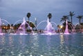 Singing fountain in Salou Spain Royalty Free Stock Photo