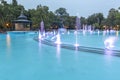 Singing Fountains in City of Plovdiv, Bulgaria Royalty Free Stock Photo