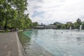 Singing Fountains in City of Plovdiv, Bulgaria Royalty Free Stock Photo