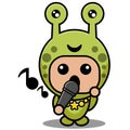 Singing frog animal mascot costume