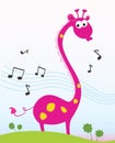 Singing giraffe. Royalty Free Stock Photo