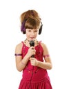 Singing girl Royalty Free Stock Photo
