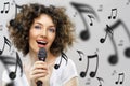 Singing girl Royalty Free Stock Photo