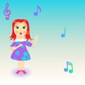 Singing girl Royalty Free Stock Photo