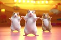 Singing Hamsters, Disco of 80s, Concert of 90s, Karaoke with Rodents, Abstract Generative AI Illustration