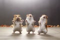 Singing Hamsters, Disco of 80s, Concert of 90s, Karaoke with Rodents, Abstract Generative AI Illustration