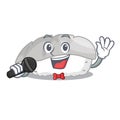 Singing ika sushi in the cartoon shape Royalty Free Stock Photo