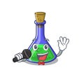 Singing magic potion cartoon shaped in character