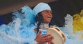 Singing Mardi Gras Indian Royalty Free Stock Photo