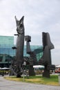 Singing pike monument , standing near Helsinki Music Centre, Finland