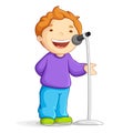 Singing School Boy Royalty Free Stock Photo