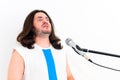 Singing young man Royalty Free Stock Photo