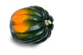 Single Acorn Squash on White Background Royalty Free Stock Photo