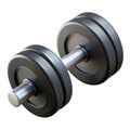 Single adjustable dumbbell with black weight plates Royalty Free Stock Photo