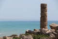 Single ancient doric greek column, selinunte Royalty Free Stock Photo