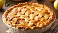 A single apple pie Royalty Free Stock Photo