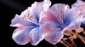 A single Balloon Flower very closeup view