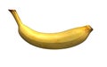 Single banana against white background Royalty Free Stock Photo