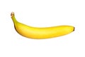 Single banana against white background. Royalty Free Stock Photo