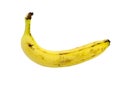 Single banana against white background Royalty Free Stock Photo