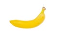 Single banana against white background. Most popular worldwide fruit Royalty Free Stock Photo