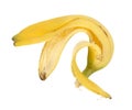 Single banana peel Royalty Free Stock Photo