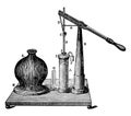 Single Barrel Air Pump vintage illustration