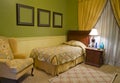 Single bed bedroom Royalty Free Stock Photo