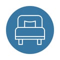 single bed icon. Element of hotel icons for mobile concept and web apps. Badge style single bed icon can be used for web and mobil Royalty Free Stock Photo
