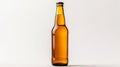 Single beer bottle isolated on a clean white background for commercial presentations Royalty Free Stock Photo