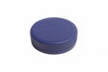 Single blue plastic bottle cap Royalty Free Stock Photo