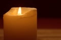 Single big candle Royalty Free Stock Photo