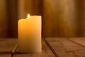 Single big candle Royalty Free Stock Photo