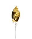 Single big gold star balloon object for birthday party Royalty Free Stock Photo