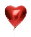 Single big red heart balloon object for birthday isolated Royalty Free Stock Photo