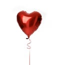 Single big red heart balloon object for birthday isolated Royalty Free Stock Photo