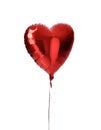 Single big red heart balloon object for birthday isolated Royalty Free Stock Photo