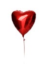 Single big red heart balloon object for birthday isolated Royalty Free Stock Photo