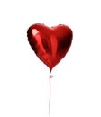 Single big red heart balloon object for birthday isolated Royalty Free Stock Photo