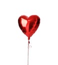 Single big red heart balloon object for birthday isolated Royalty Free Stock Photo