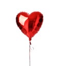 Single big red heart balloon object for birthday isolated Royalty Free Stock Photo